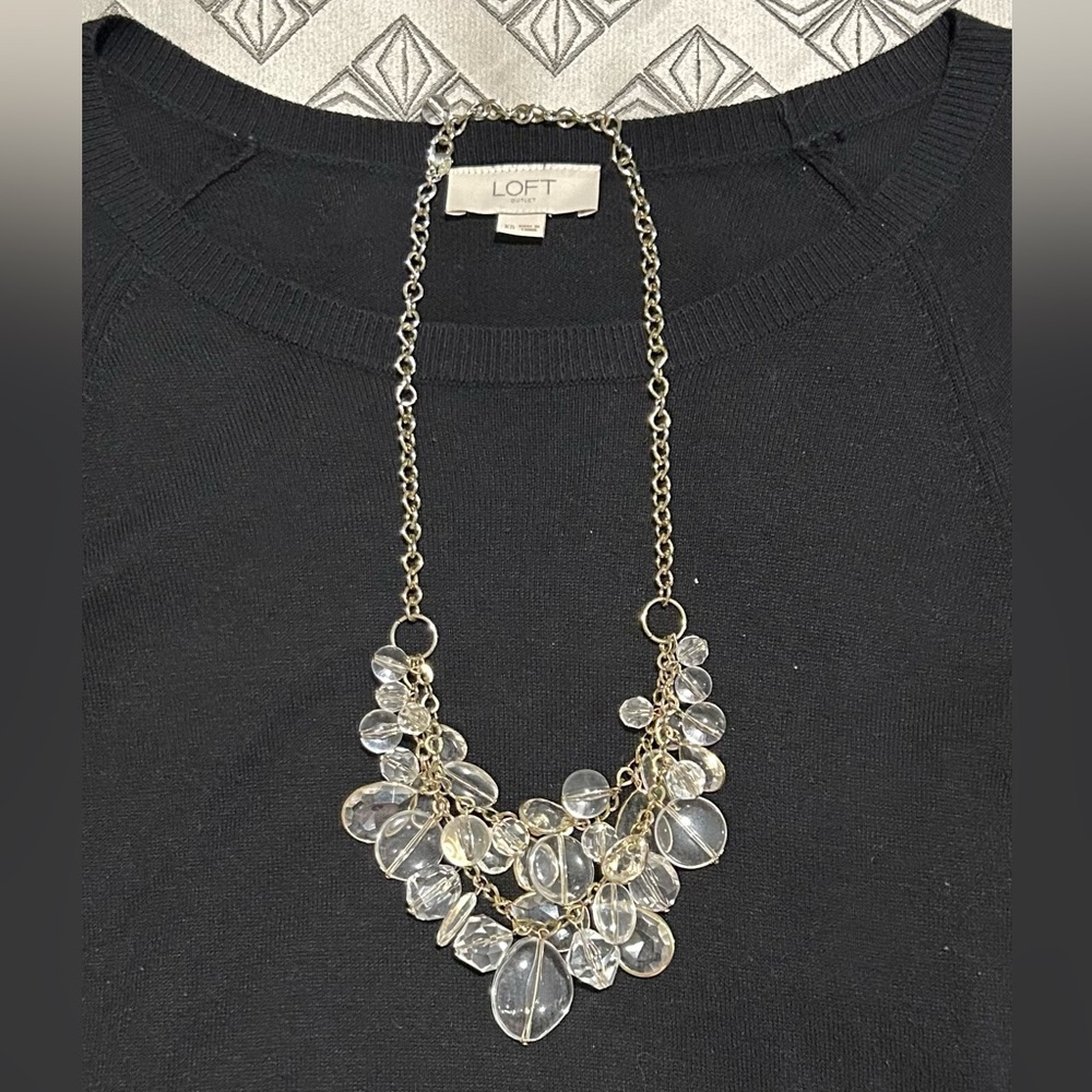 Premier Designs Clear Crystal Necklace